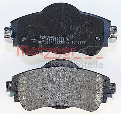 METZGER 1170673 Bremsbelagsatz, Scheibenbremse